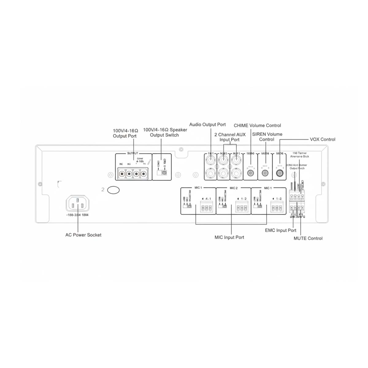Amplificador mixer 240W Bluetooth MP3